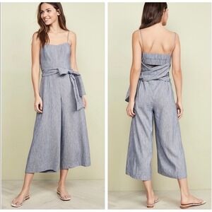 Coastal Resort Lifestyle Club Monaco Dalennah Linen Wide Leg Jumpsuit Sz 10